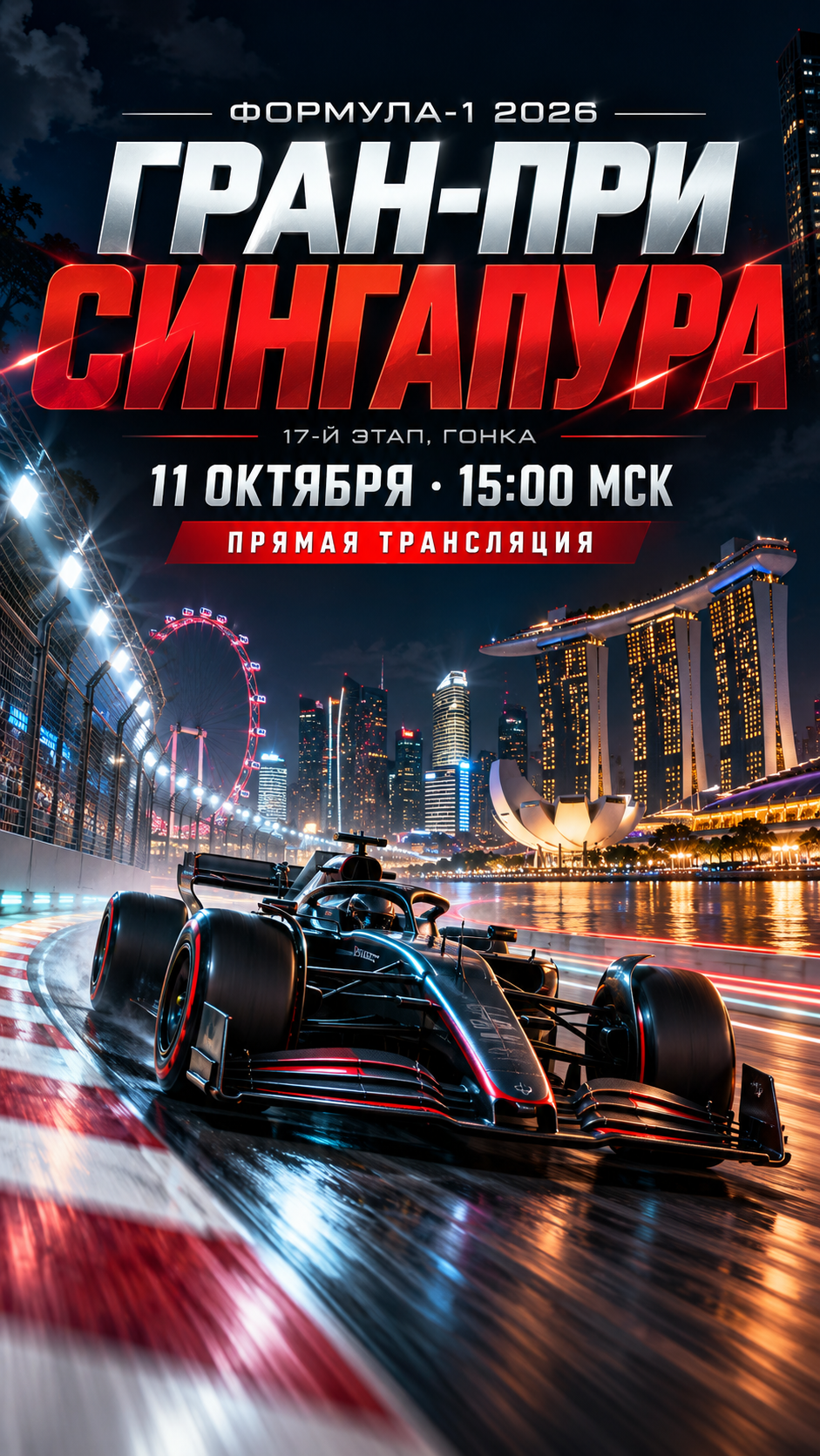 Гран-при Сингапура, Формула-1, прямая трансляция